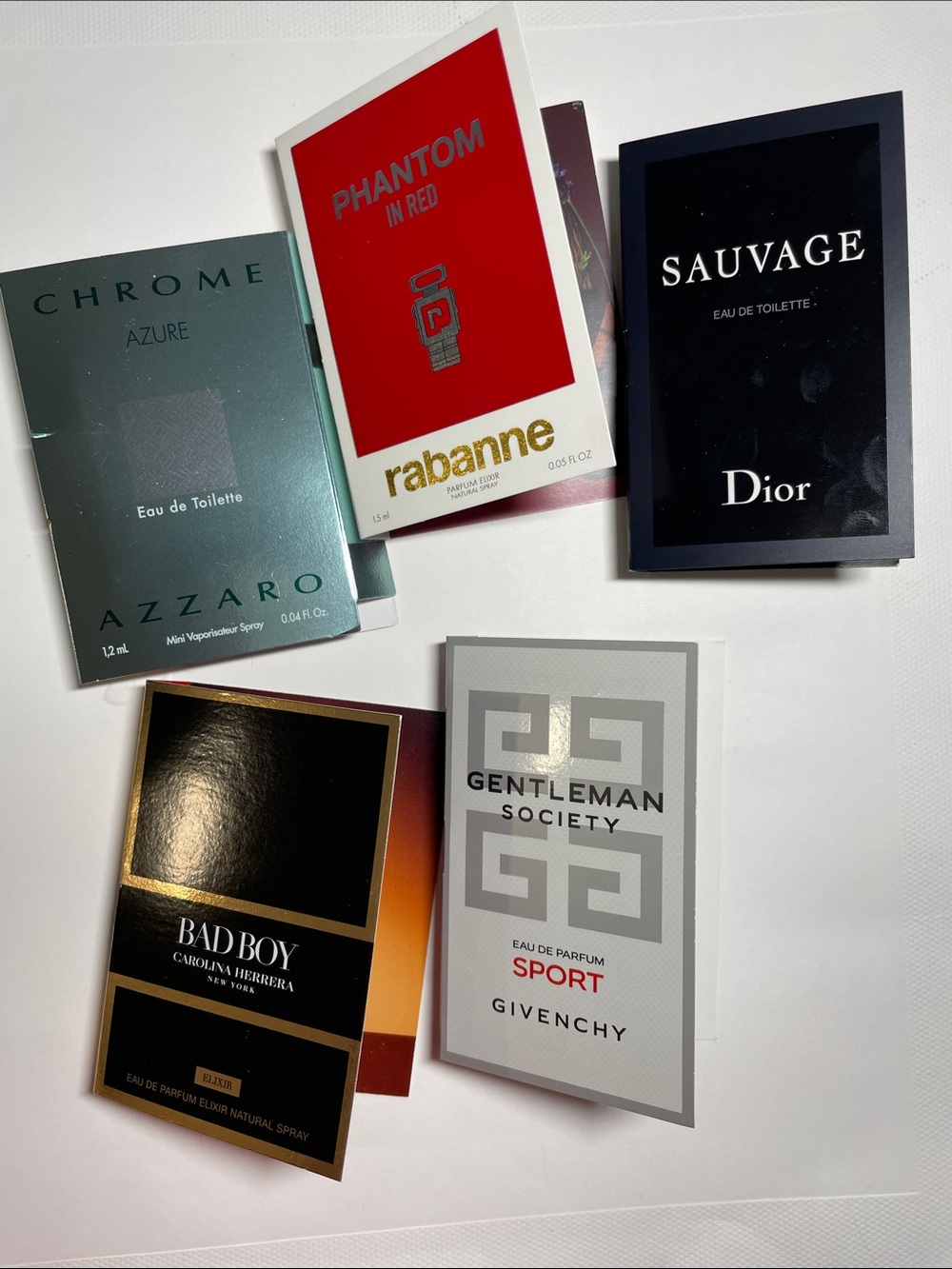 5 pieces men’s samples spray set